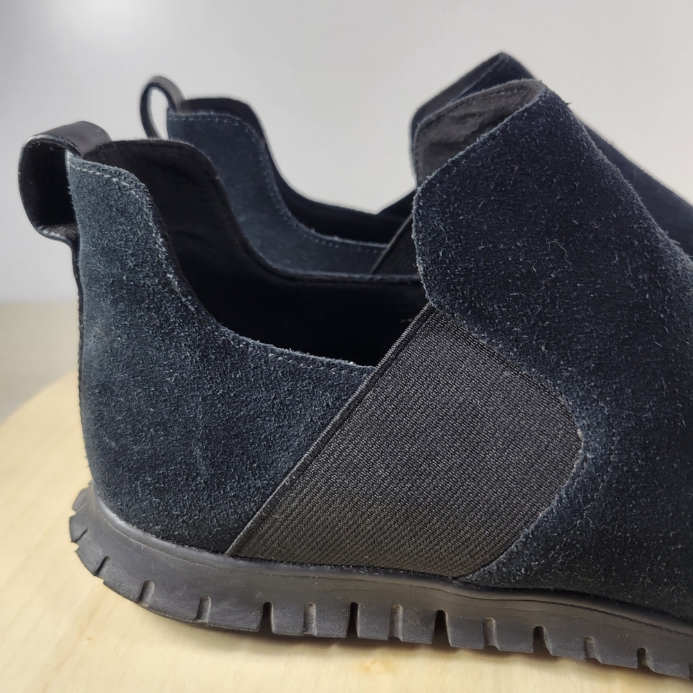 COLE HAAN ZeroGrand Black Suede Slip On Booties Boots Women's Size 8 - Picture 10 of 12